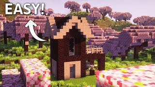 Minecraft Cherry Blossom Survival House Tutorial [upl. by Sandra]