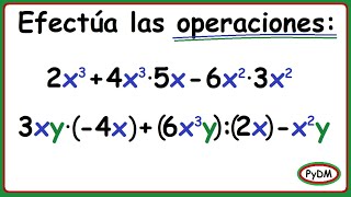 Operaciones Combinadas con Monomios [upl. by Ariam]