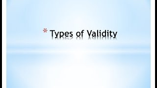 12 Types of Validity [upl. by Anilegnave]