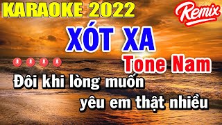 Xót Xa Remix Karaoke Tone Nam Nhạc Sống 2022  Trọng Hiếu [upl. by Sheffie520]