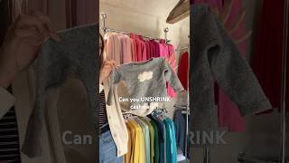 Can you UNSHRINK cashmere Watch to find out… cashmere secondhand shrunk washingmachine [upl. by Aekim]