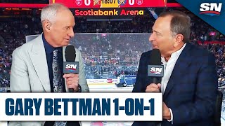 Gary Bettman Talks NHL Expansion AllStar Skills And More [upl. by Ellecrad]