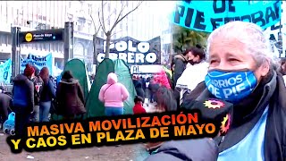 MOVILIZACIÓN Y CAOS EN PLAZA DE MAYO ¿Qué están reclamando [upl. by Paulie]