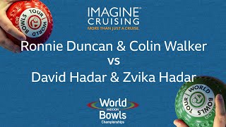 World Indoor Bowls Championship 2024 R Duncan amp C Walker vs D Hadar amp Z Hadar  Day 2 Match 2 [upl. by Grantley]