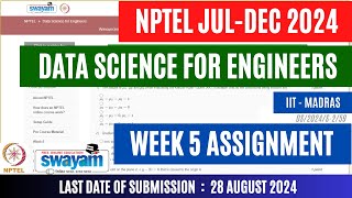 Data Science For Engineers Week 5 Assignment Answers Jul Dec 2024  OPEducore [upl. by Uwkuhceki]