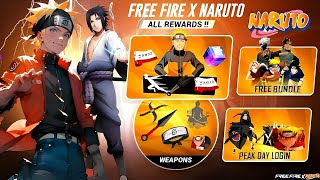 OB47 Update Free Fire  FF X NARUTO SHIPPUDEN Event Detail  OB47 MEGA LEAKS PART1 Free Fire Leaks [upl. by Ulda]