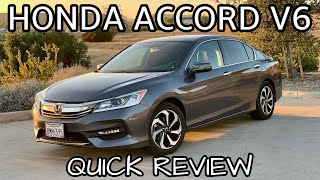 SPORTY 2016 HONDA ACCORD EXL V6 Overview [upl. by Ellehcer996]