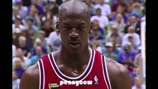 Michael Jordan last 3 minutes in his FINAL BULLS GAME vs Jazz 1998 [upl. by Eissalc]