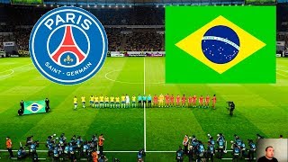 PES 2020  Brazil vs PSG  Full Match  All Goals HD  Gameplay PC [upl. by Drofdeb]