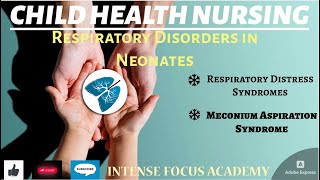 Respiratory Distress Syndrome  ARDS  Meconium Aspiration Syndrome  Neonatal Disorders  CHN [upl. by Solotsopa]