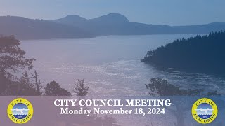 City of Anacortes  City Council Meeting 111824 [upl. by Tiras19]