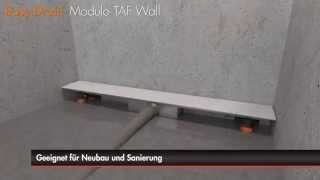 Einbau einer Duschrinne  Easy Drain Modulo TAF Wall Sekundärwasser Ableitung Deutsch [upl. by Redneval]