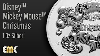 Disney™  Mickey Mouse™ Christmas  1 Oz Silber  Stempelglanz [upl. by Lavro]