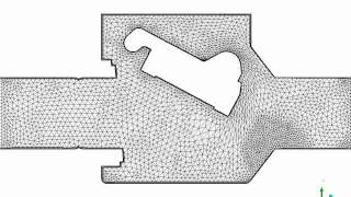 Mesh Deformation in a Swing Check Valve [upl. by Powe]