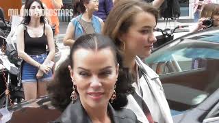 Debi Mazar amp daughter Evelina Maria Corcos  Milan Fashion Week 18 June 2023 show JW Anderson Milano [upl. by Ebenezer]