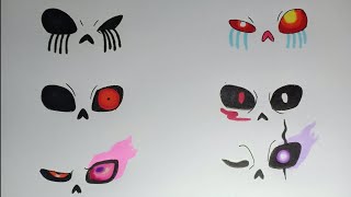 How To Draw Sans eyes Cách Vẽ Mắt Đoán tên AU Sans [upl. by Lehcir]