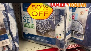 WOW COMFORTERS ON CLEARANCE AT FAMILY DOLLAR [upl. by Naejarual711]