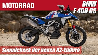 Exklusiver Soundcheck der neuen BMW F 450 GS Concept – Leichte A2Enduro für 2025  EICMA 2024 [upl. by Croix88]