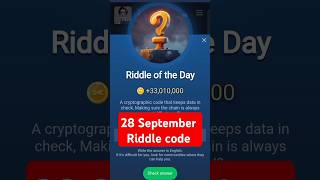 X Empire Riddle of the day 28 September X Empire Today Riddle Code x Empire All quest [upl. by Dagnah]