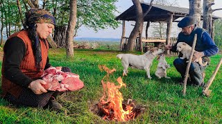 Underground BBQ Grill  Cooking Meat [upl. by Rolyt]