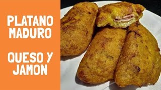 Cómo hacer Empanadas de Plátano Maduro con Queso y Jamón [upl. by Leinoto]