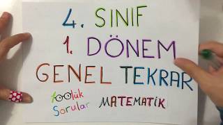 4Sınıf MATEMATİK 1 Dönem Neler Öğrendik [upl. by Yerffoj902]