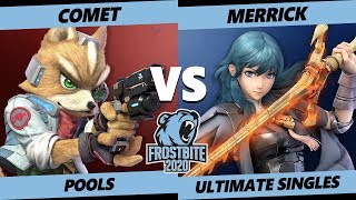 Frostbite 2020 SSBU Pools  Comet Fox Vs Reach  Merrick Joker Byleth Smash Ultimate Singles [upl. by Aryt]