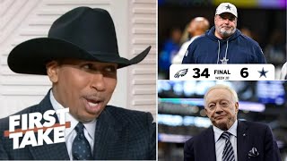 FIRST TAKE  Its time to fire Mike McCarthy amp Jerry  Stephen A mocks Cowboys lose to Eagles 316 [upl. by Lombard]