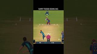 SARR TOOD BOWLING IN CRICKET HISTORY REAL CRICKET 24 subscribe trending shorts cricket games [upl. by Archy]