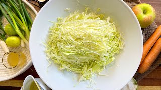 the most delicious cabbage and apple salad so easy crunchy  everyone will love it [upl. by Ilak389]