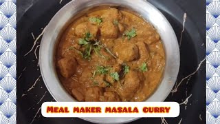 meal maker masala curry recipe in Telugu  మిల్ మేకర్ మసాలా కర్రీ 😋😋😋 srivani kitchen [upl. by Ardnekan]