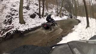 Can Am Commander 1000 LTD danger riding in the snow UTV versus ATV [upl. by Orelee]