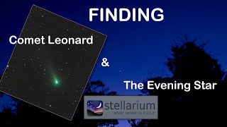 Spotting Comet Leonard using Stellarium [upl. by Keppel643]