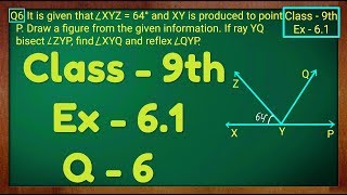 Class  9th Ex  61 Q 6 Lines and Angles Maths NCERT CBSE [upl. by Anawqahs270]