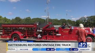 Hattiesburg unveils restored ladder truck [upl. by Dilan]