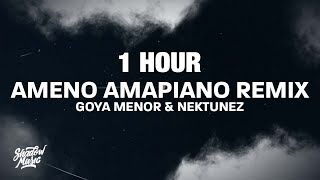 1 HOUR Goya Menor amp Nektunez  Ameno Amapiano Remix Lyrics [upl. by Brandi35]