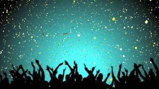 Free Video Loop of Party Crowd with White and Gold Confetti [upl. by Ylam]