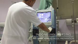 How to set up a dialysis machine HD Mode Artis machine Gambro Company [upl. by Notyalk]