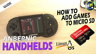 AnbernicLinux Handhelds  How to Add GamesRoms to Micro SD and Scrape for Artwork [upl. by Roda]