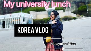 My university lunch  Malayalam vlog Korea Seoul [upl. by Lewanna]