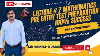 Lecture 07  Mathematics  Pre Entry Test Preparation  Matrix and Types of Matrix MCQsSir Ramesh [upl. by Janos]