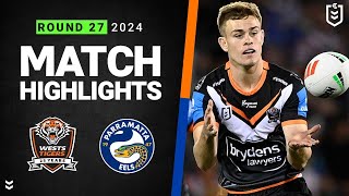 NRL 2024  Wests Tigers v Eels  Match Highlights [upl. by Telrahc]