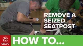 How To Remove A Seized Seatpost  What To Do If Your Bikes Seatpost Is Stuck [upl. by Hsina]