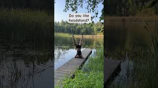 Headstand near the lake acrobatics headstand [upl. by Reivaj]