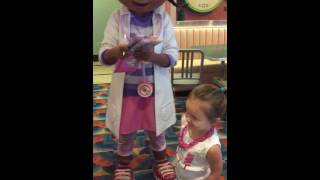 Charlie meeting doc mcstuffins at Hollywood studios 51516 [upl. by Ahseinet]