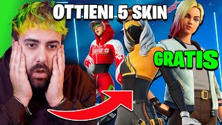 COME OTTENERE CINQUE SKIN GRATIS SU FORTNITE [upl. by Jessica]