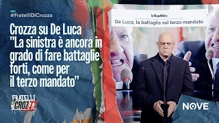 Crozza su De Luca quotLa sinistra è ancora in grado di fare battaglie forti come per il terzo mandatoquot [upl. by Lubba]