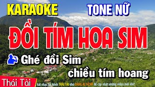 Đồi Tím Hoa Sim Karaoke Tone Nữ  Beat Thái Tài [upl. by Nhepets]