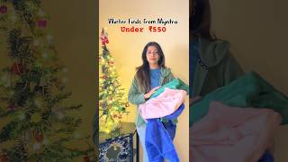 Winter wear  Puffer Jackets from Myntra ashortaday haul winterwear tryon [upl. by Eimor]