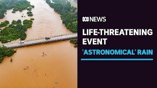 Lifethreatening weather event hits SouthEast Queensland  ABC News [upl. by Kakalina]